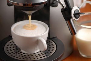 Making cappuccino